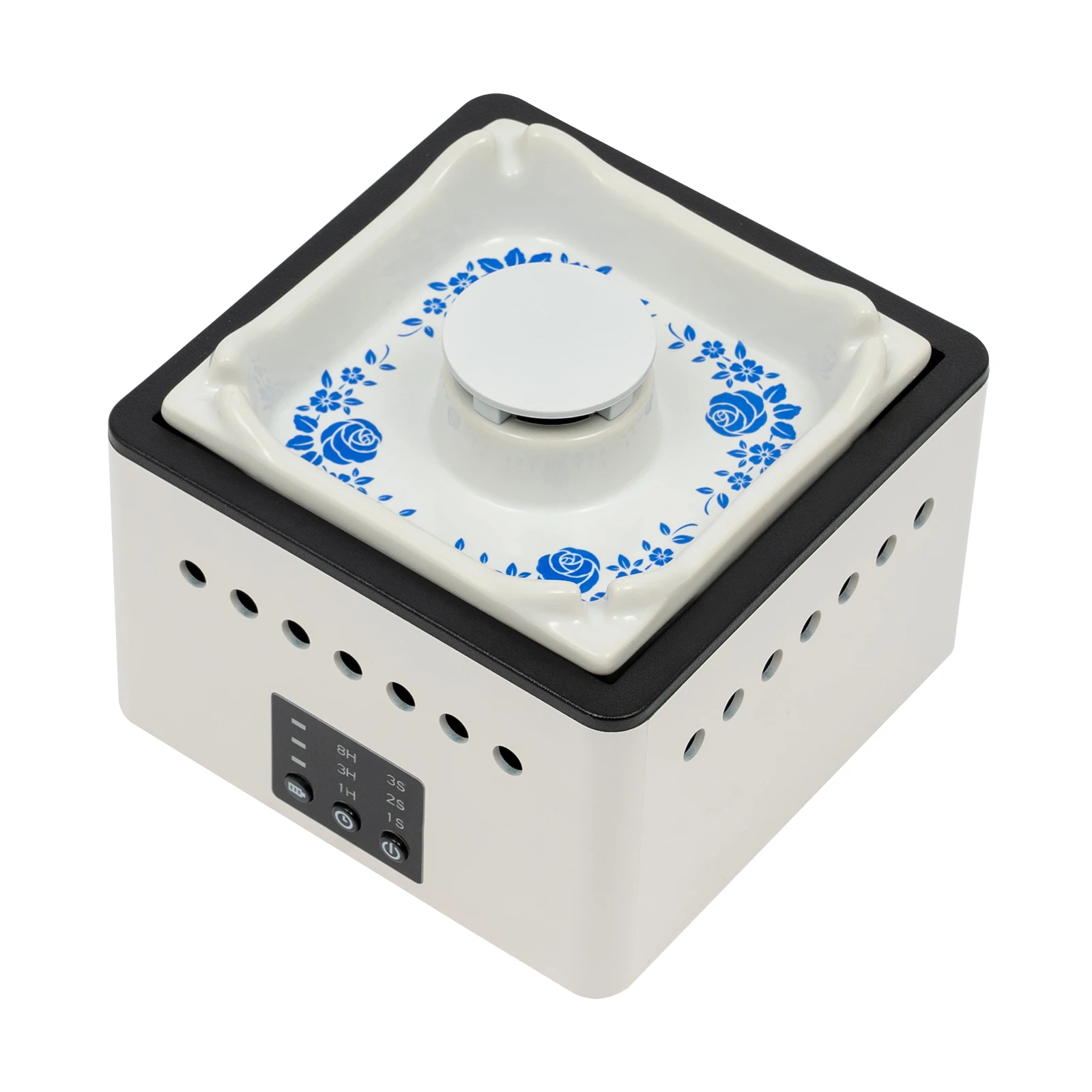 Smokeless Ashtray Air Purifier White Floral Design Negative Ion Purification Turbo Fan USB Rechargeable 8000mAh Battery Low Noise Portable Desktop Smoke Remover With Timing Function Indoor Air Cleaner For Smokers Home Office Use
Smokeless Ashtray Air Purifier White Floral Design Negative Ion Purification Turbo Fan USB Rechargeable 8000mAh Battery Low Noise Portable Desktop Smoke Remover With Timing Function Indoor Air Cleaner For Smokers Home Office Use