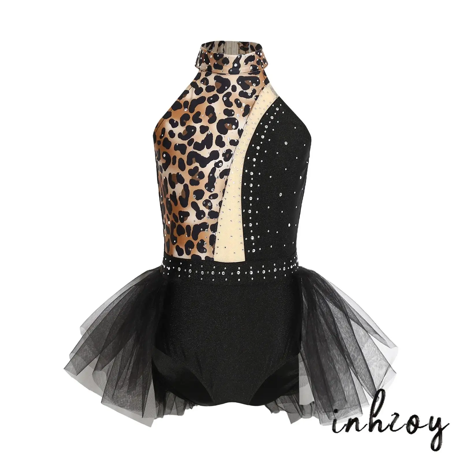 Girls Cave Themed Outfit Leopard Print Rhinestone Sleeveless Mesh Overlay Leotard Ballet Latin Jumpsuit for Halloween Carnival
Girls Cave Themed Outfit Leopard Print Rhinestone Sleeveless Mesh Overlay Leotard Ballet Latin Jumpsuit for Halloween Carnival