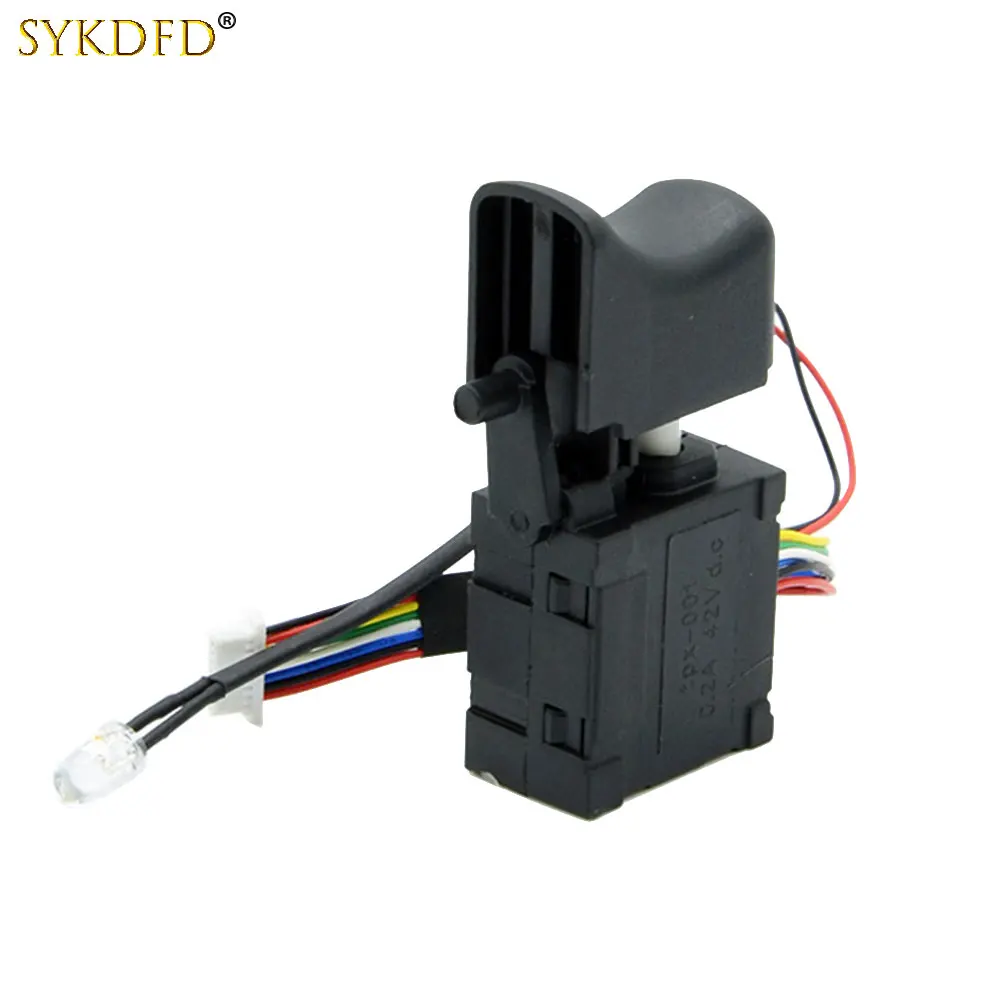 Electric Drill Switch Brushless Drill for 2016/169 Wrench Speed Controller 8-wire Speed Regulation Forward and Reverse Switch
Electric Drill Switch Brushless Drill for 2016/169 Wrench Speed Controller 8-wire Speed Regulation Forward and Reverse Switch