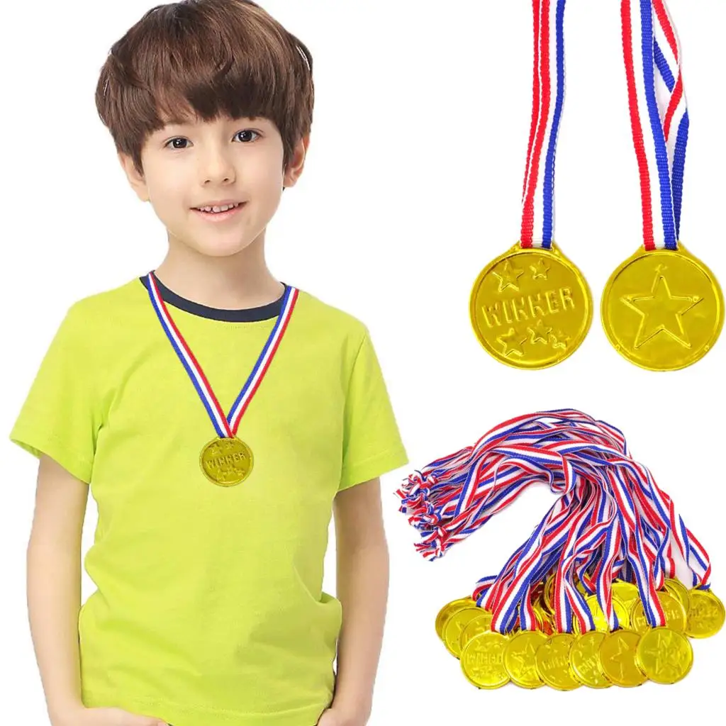 10PCS Affordable Children's Plastic Gold Medal Winner Medal Golden Games Medal Children's Games Sports Award Toy Party Gift
10PCS Affordable Children's Plastic Gold Medal Winner Medal Golden Games Medal Children's Games Sports Award Toy Party Gift