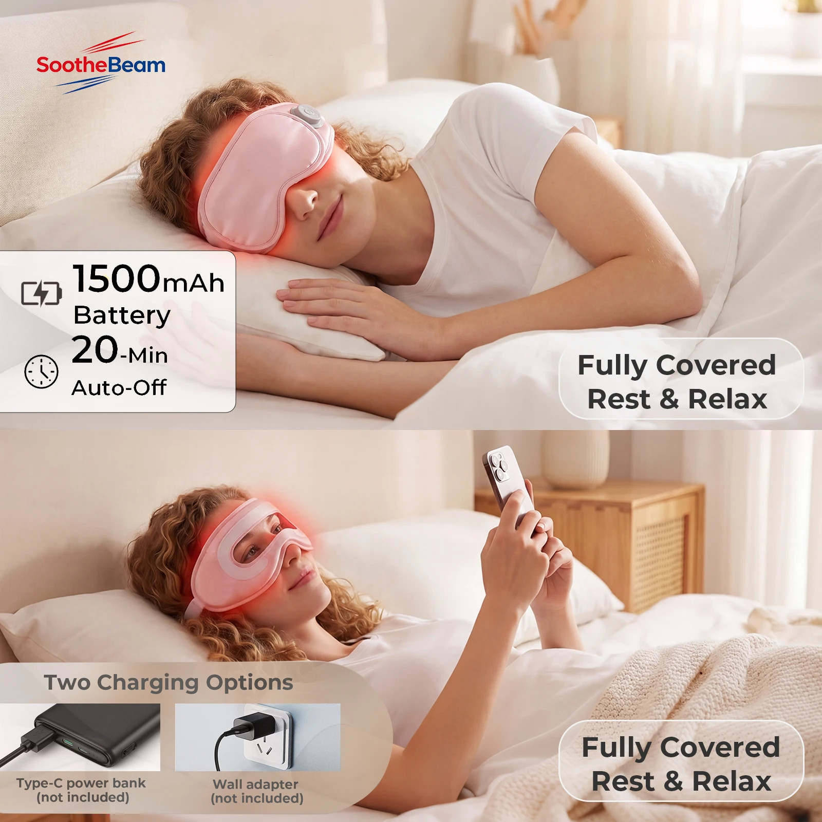 Red Infrared Eye Mask 660nm 850nm 4 Temp Pulse Modes 1500mAh Auto-Off Mask Relieve Dark Circles Eye Fatigue Sleep Skin Care
Red Infrared Eye Mask 660nm 850nm 4 Temp Pulse Modes 1500mAh Auto-Off Mask Relieve Dark Circles Eye Fatigue Sleep Skin Care