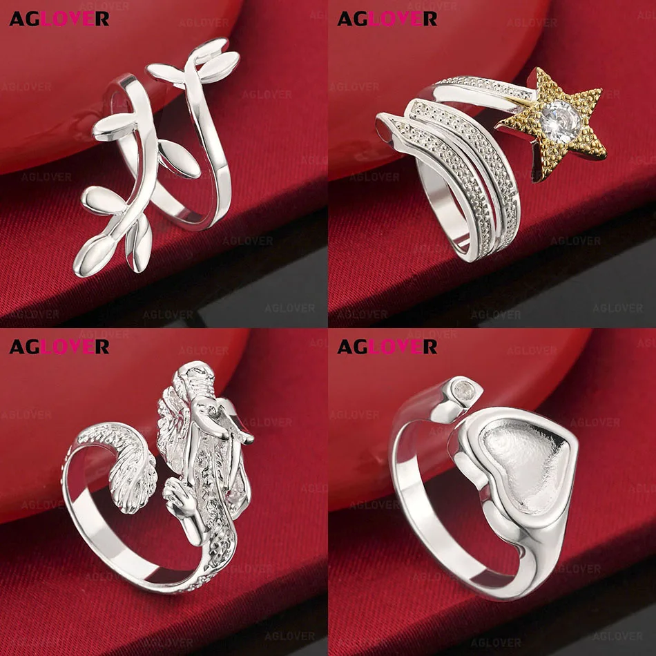 AGLOVER 925 Sterling Silver Color Separation Star Zircon Ring Exquisite Unique Fashion Women'S Gift Jewelry
AGLOVER 925 Sterling Silver Color Separation Star Zircon Ring Exquisite Unique Fashion Women'S Gift Jewelry