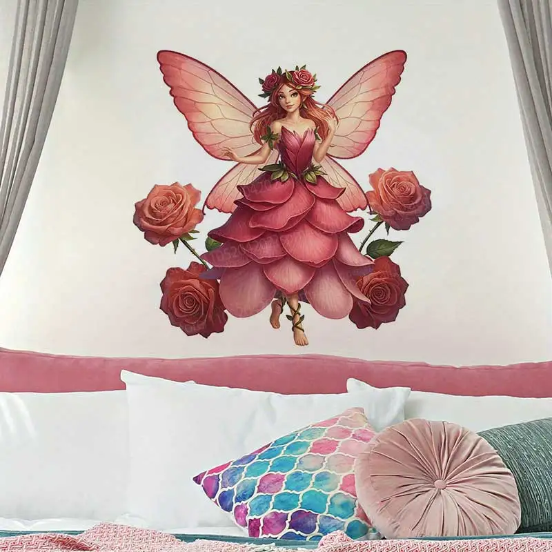 Rose Fairy Charming Flower Wall Stickers - Living Room Sofa Background Decorative Home Wall Art for Children's Room AA120
Rose Fairy Charming Flower Wall Stickers - Living Room Sofa Background Decorative Home Wall Art for Children's Room AA120