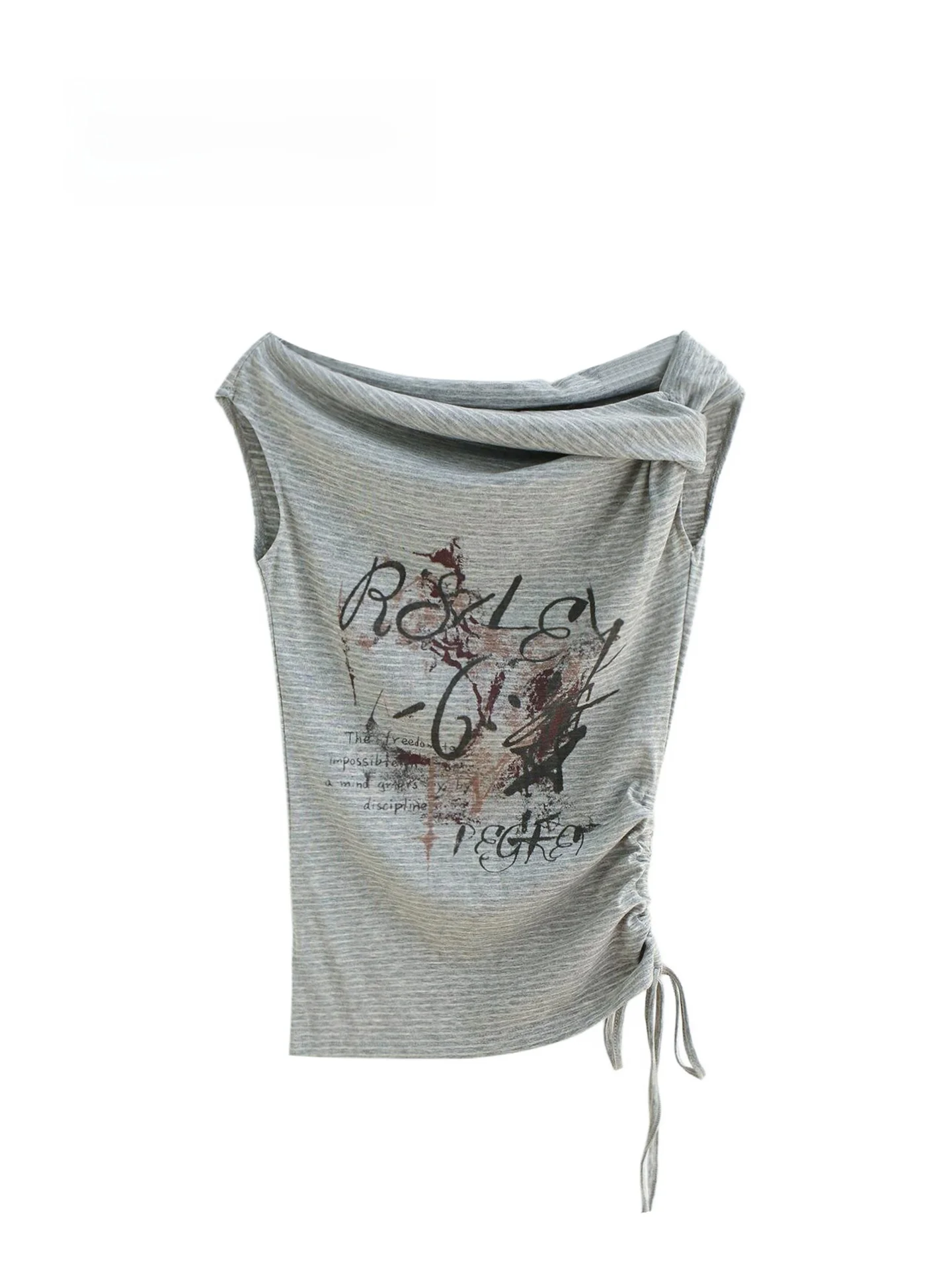 Millennium Light Luxury Short Sleeveless Drawstring Print Halter Neck Vest Summer New Arrival Women's T-shirt High Waist Design
Millennium Light Luxury Short Sleeveless Drawstring Print Halter Neck Vest Summer New Arrival Women's T-shirt High Waist Design