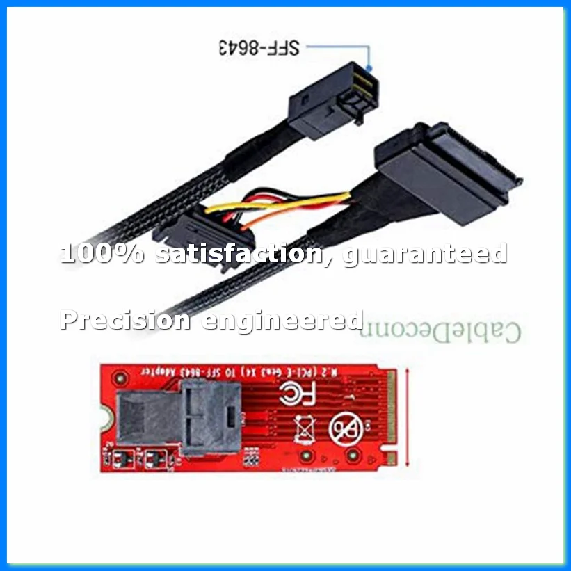 Built-in 12G Mini SAS HD to U.2 / SFF-8643 to SFF-8639 Cable 0.5M with 15-Pin SATA Power Supply, Suitable for U.2 SSD-A69M
Built-in 12G Mini SAS HD to U.2 / SFF-8643 to SFF-8639 Cable 0.5M with 15-Pin SATA Power Supply, Suitable for U.2 SSD-A69M