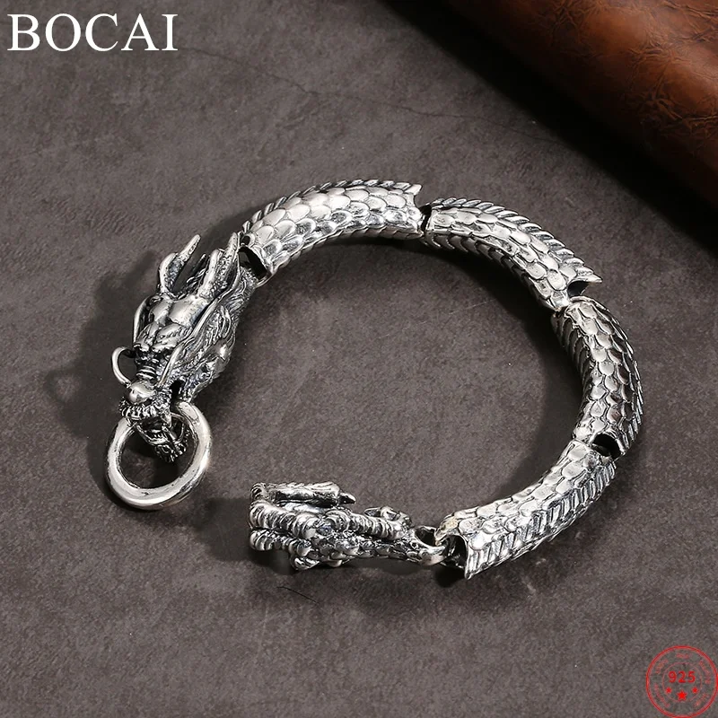 BOCAI S925 браслеты из стерлингового серебра для мужчин в стиле ретро, летающая длинная бамбуковая цепочка, ювелирные изделия по индивидуальному заказу, сертификаты, возврат невозможны
BOCAI S925 браслеты из стерлингового серебра для мужчин в стиле ретро, летающая длинная бамбуковая цепочка, ювелирные изделия по индивидуальному заказу, сертификаты, возврат невозможны