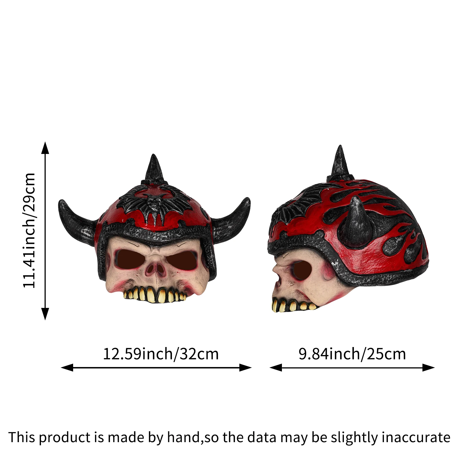 1PC Horror Skeleton Soldier Mask Triangular Helmet Latex Novelty Headgear Suitable for Halloween, Cosplay, Carnival, and Costume
1PC Horror Skeleton Soldier Mask Triangular Helmet Latex Novelty Headgear Suitable for Halloween, Cosplay, Carnival, and Costume
