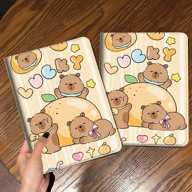 Cartoon Capybara Heart For iPad Pro Mini Air 1 2 3 4 5 6 7 10 11 th 8 9 gen 11 M4 M5 Foldable Tablet Case Cover
Cartoon Capybara Heart For iPad Pro Mini Air 1 2 3 4 5 6 7 10 11 th 8 9 gen 11 M4 M5 Foldable Tablet Case Cover