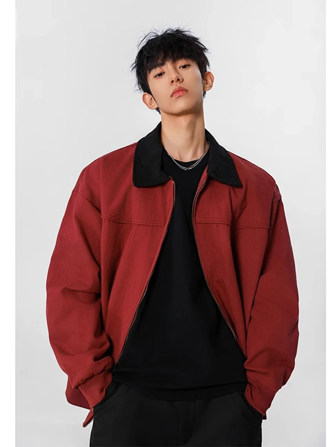 Spring Autumn Men's Workwear Jaet Red American Sle Casual Collar Zipper Long Sve Cotton Polyester Blend Youth Fit
Spring Autumn Men's Workwear Jaet Red American Sle Casual Collar Zipper Long Sve Cotton Polyester Blend Youth Fit