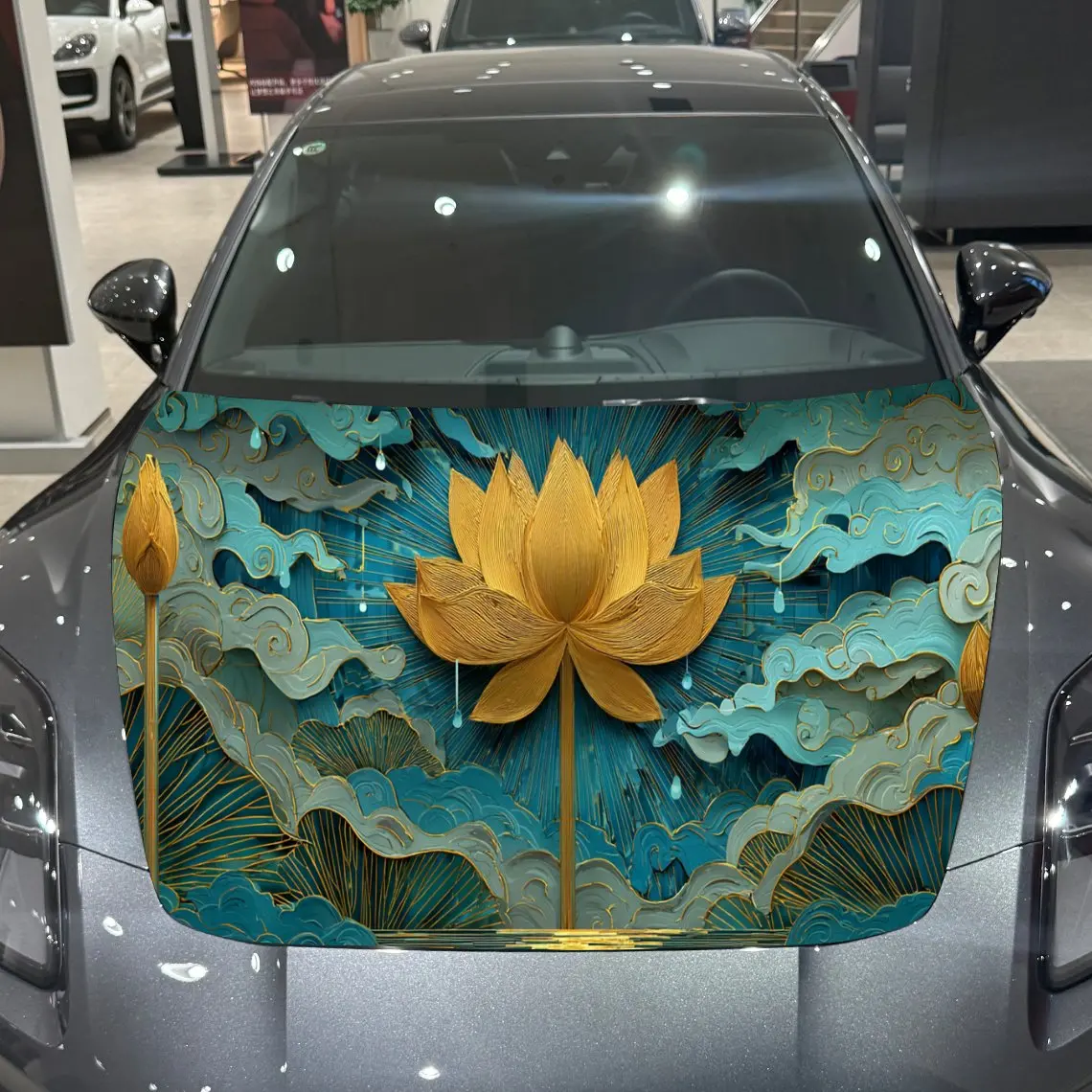Gilded Lotus Cloud Oriental Aesthetic Exploration PVC Car Hood Wraps, Self-Adhesive Waterproof Car Bonnet Decal Sticker, Car Dec
Gilded Lotus Cloud Oriental Aesthetic Exploration PVC Car Hood Wraps, Self-Adhesive Waterproof Car Bonnet Decal Sticker, Car Dec