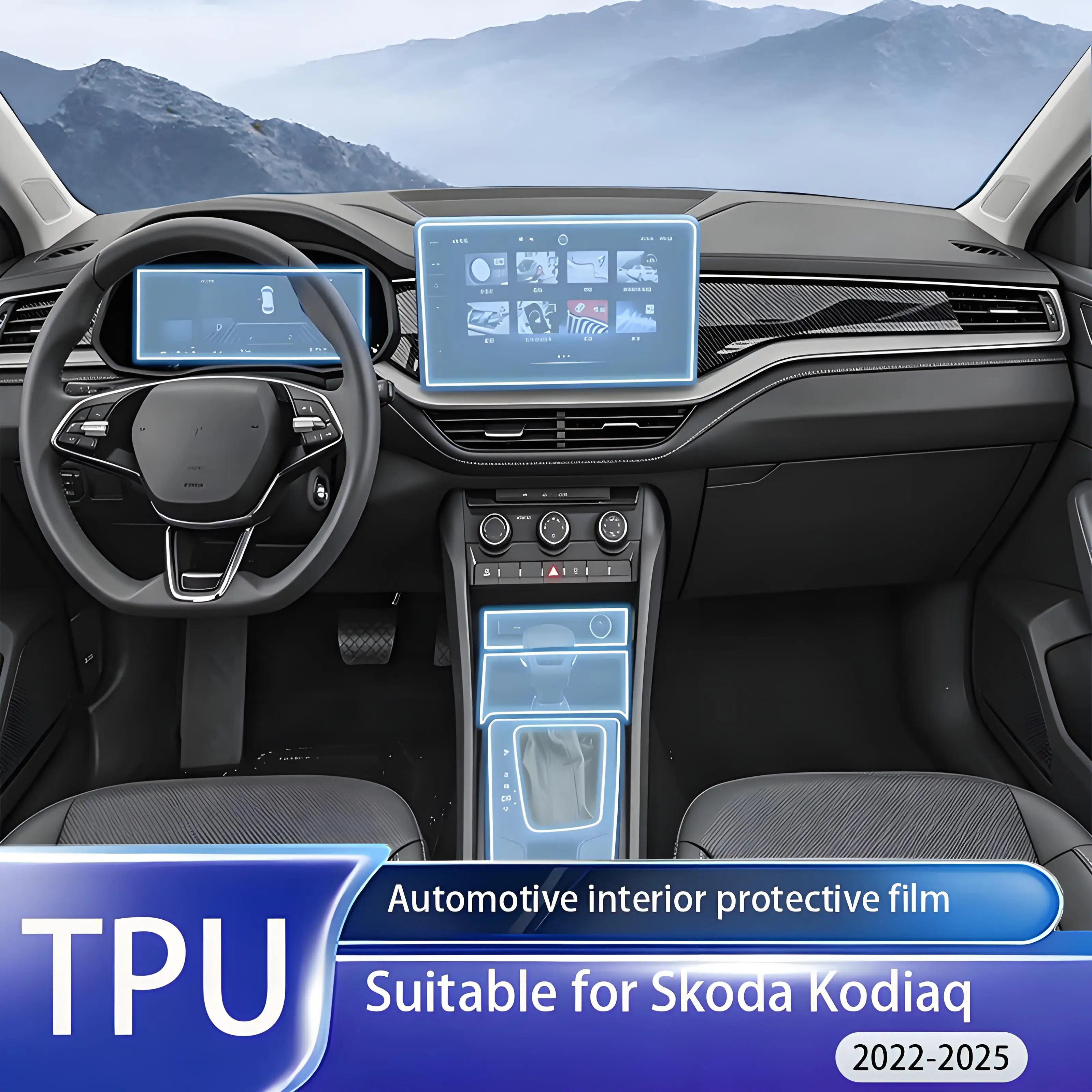 Fit for Skoda Kodiaq 2022-2025 Interior TPU Anti-Scratch Waterproof Film Dash Nav Door Panel Console Decor Protective Cover Set
Fit for Skoda Kodiaq 2022-2025 Interior TPU Anti-Scratch Waterproof Film Dash Nav Door Panel Console Decor Protective Cover Set