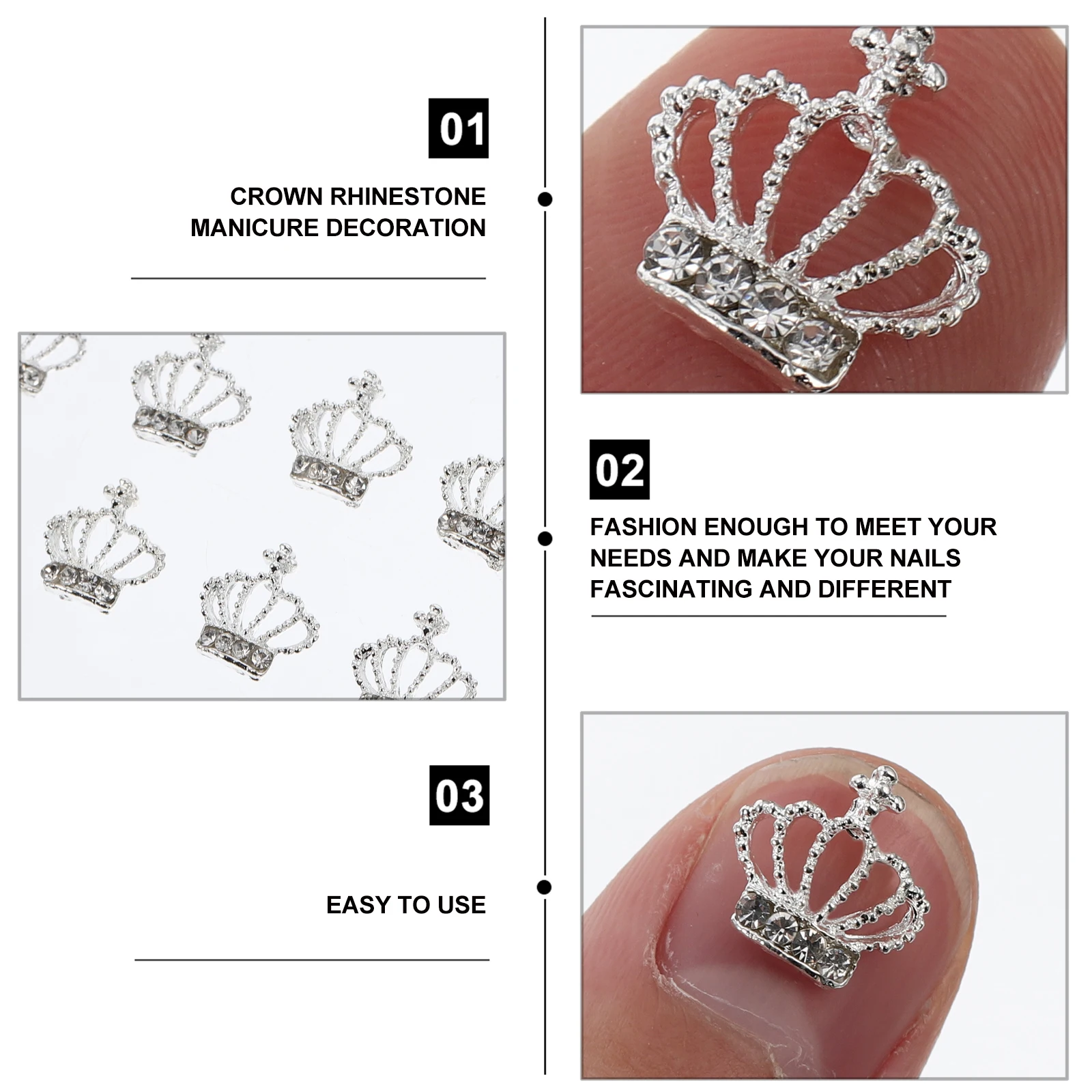 30Pcs Crown Nail Rhinestones Durable Alloy Charms for Manicure Nail Art Decoration Party Festival Accessories Crown Rhinestone
30Pcs Crown Nail Rhinestones Durable Alloy Charms for Manicure Nail Art Decoration Party Festival Accessories Crown Rhinestone