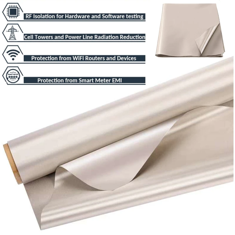 1-2m EMF Protection Fabric Anti Radiation Blocking RFIDs Signal Wifi EMI LF RF High-Shielding Conductive Fabric Cloth For Lining
1-2m EMF Protection Fabric Anti Radiation Blocking RFIDs Signal Wifi EMI LF RF High-Shielding Conductive Fabric Cloth For Lining