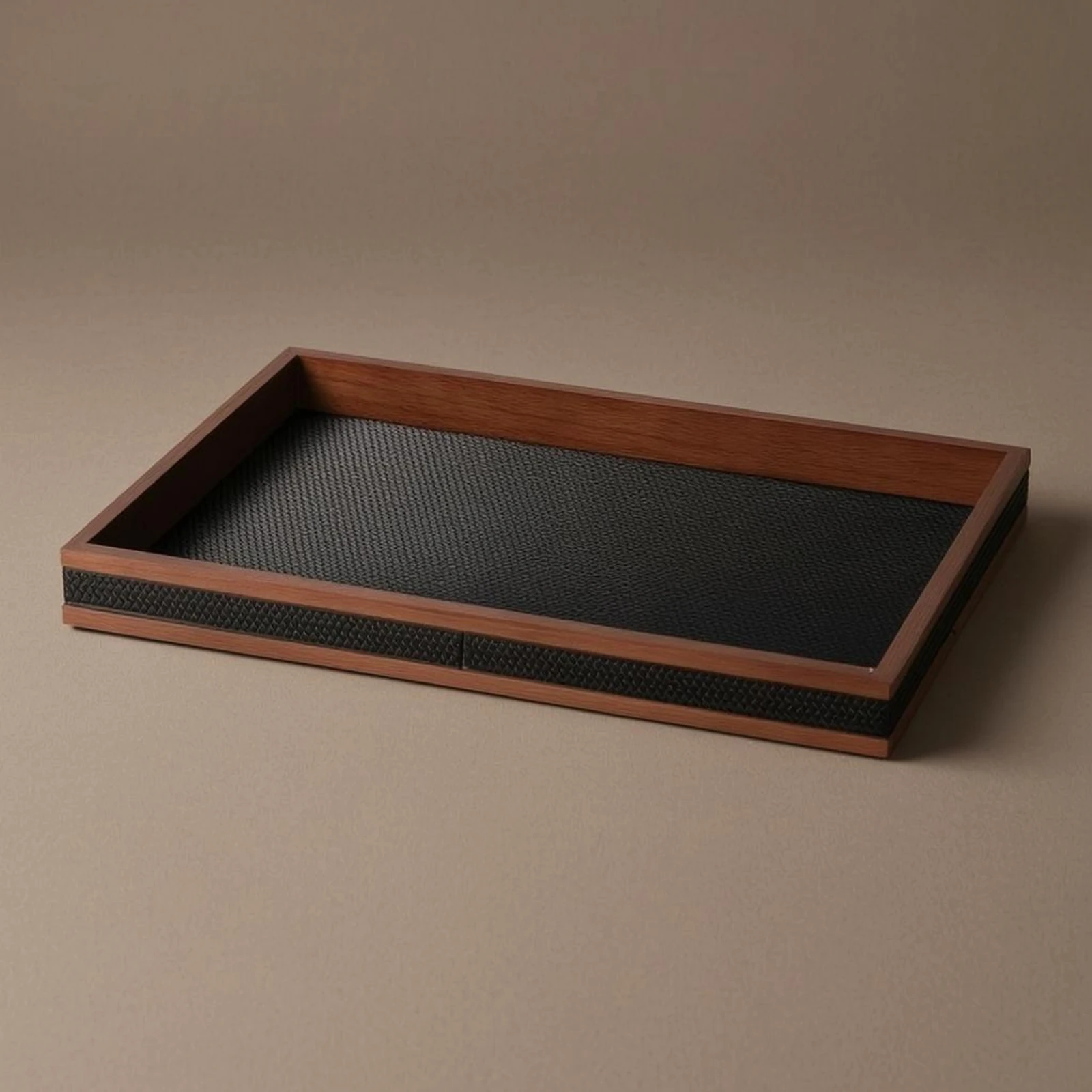 Wood-Framed Leather Tray Multi-Purpose Rectangular Tea Tray Dining Accessory Large Size Tableware Sturdy
Wood-Framed Leather Tray Multi-Purpose Rectangular Tea Tray Dining Accessory Large Size Tableware Sturdy