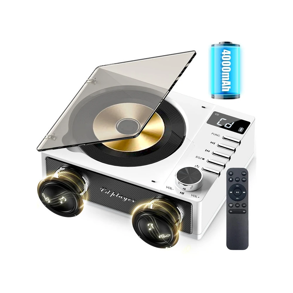 lotorasia 4000mAh portable speaker with Bluetooth 5.3, desktop CD player, CD player
lotorasia 4000mAh portable speaker with Bluetooth 5.3, desktop CD player, CD player