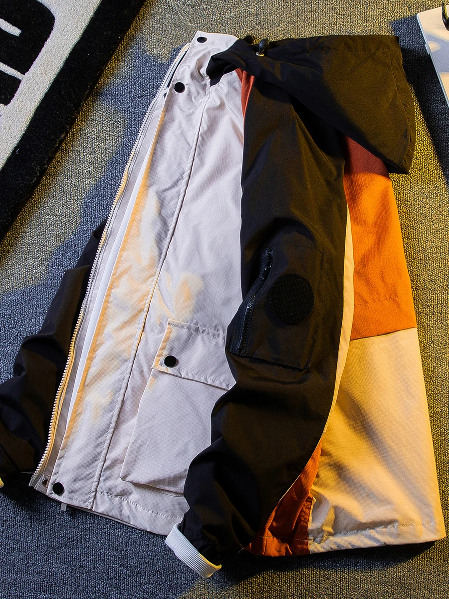 Men's Spring Autumn Outdoor Windproof Hooded Jaet Color Blo Splicing Stand Fit Polyester Fabric Anti Wind Sport Coat
Men's Spring Autumn Outdoor Windproof Hooded Jaet Color Blo Splicing Stand Fit Polyester Fabric Anti Wind Sport Coat
