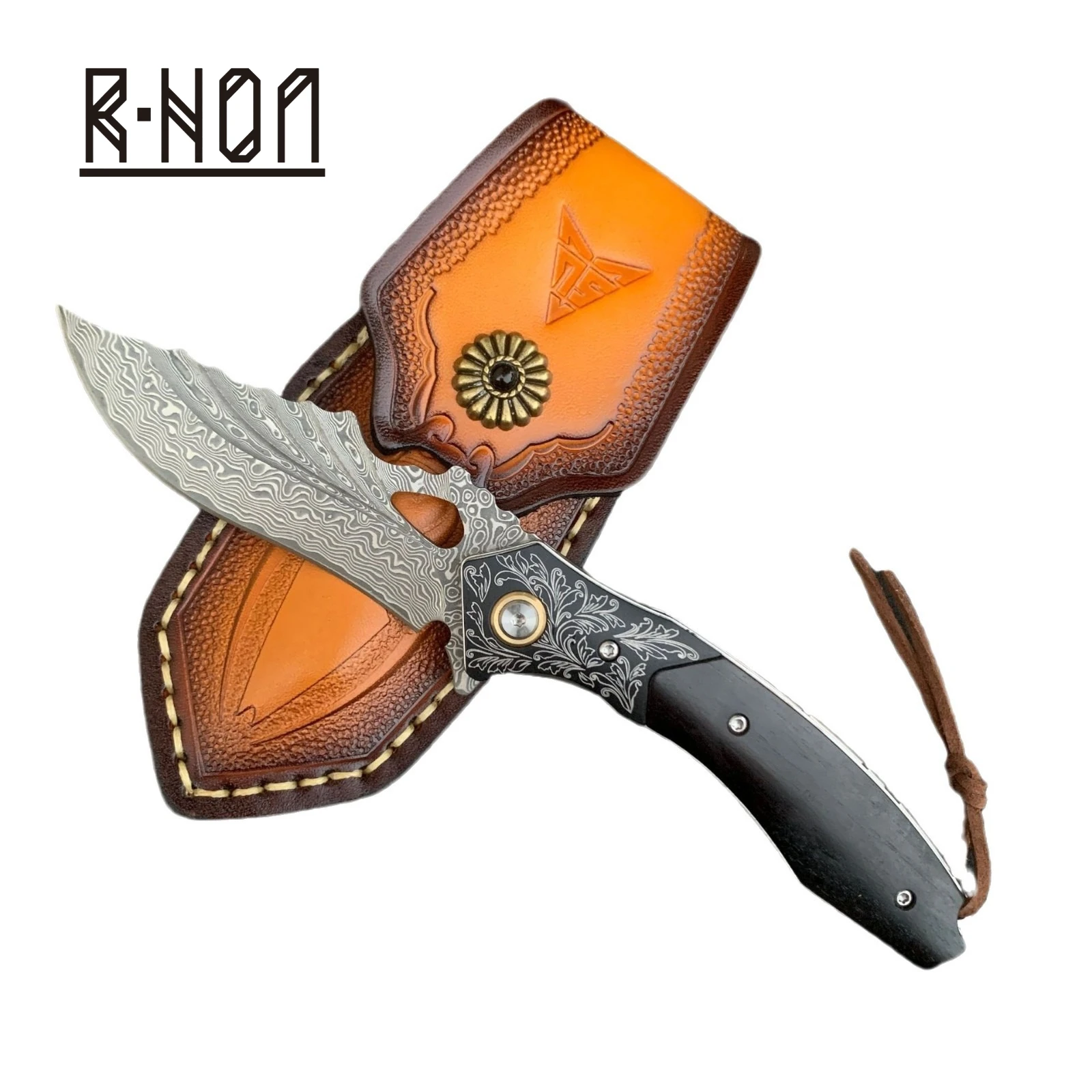 RHON 3.4inch Damascus Steel Folding Blade Knife High Hardness Sharp Field Survival Portable Small Pocket Outdoor Fruit Knives
RHON 3.4inch Damascus Steel Folding Blade Knife High Hardness Sharp Field Survival Portable Small Pocket Outdoor Fruit Knives