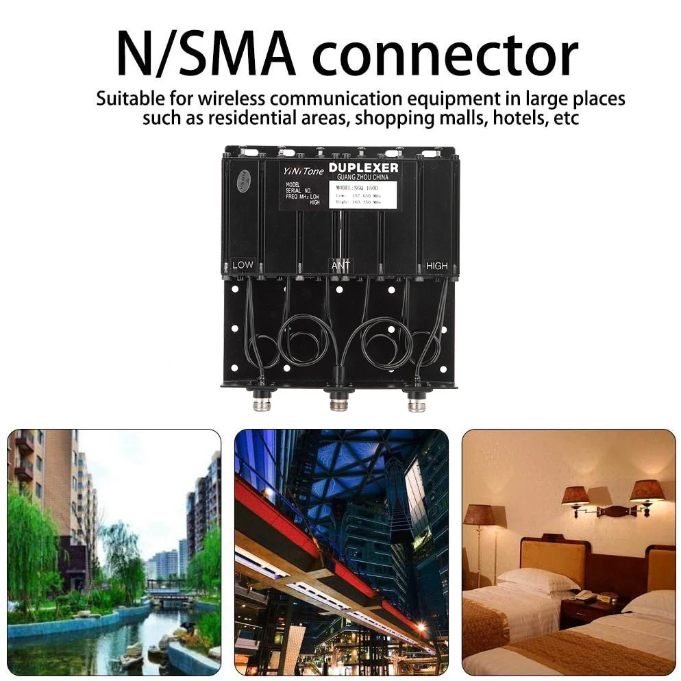 New 50W VHF Duplexer SGQ-150D N-Head Repeater Duplexer TX: 157.650/RX: 163.350MHZ DIY Walkie-Talkie Repeater Box
New 50W VHF Duplexer SGQ-150D N-Head Repeater Duplexer TX: 157.650/RX: 163.350MHZ DIY Walkie-Talkie Repeater Box