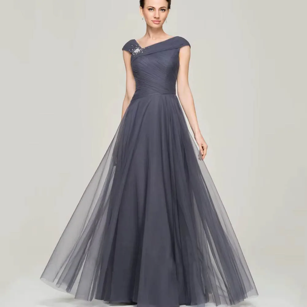 Customized Sleeves Mother of Bride Dresses A Line Formal Gowns Crystal Tulle Vintage robes Wedding Party Dresses
Customized Sleeves Mother of Bride Dresses A Line Formal Gowns Crystal Tulle Vintage robes Wedding Party Dresses