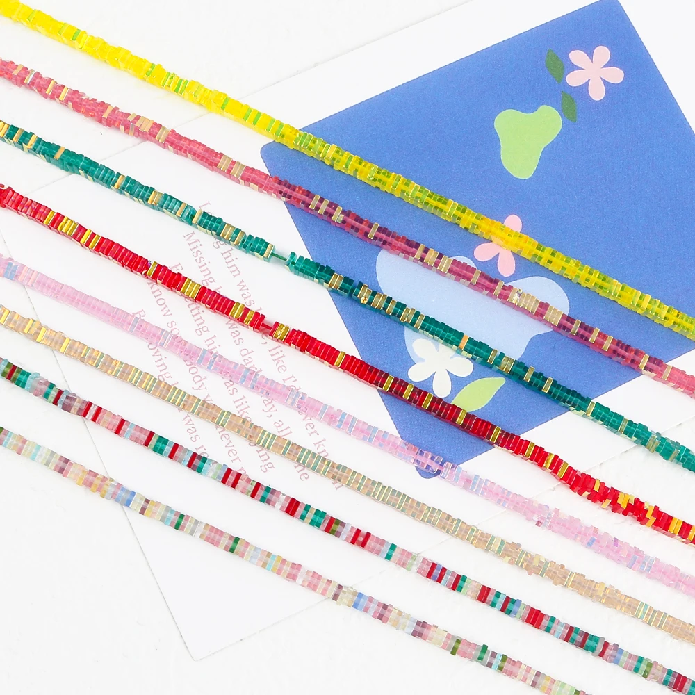 1 Article 1x3mm Colorful Glass Crystal Beads Flat Square Beads Charm for Necklace Bracelet DIY Jewelry Craft Making Accessories
1 Article 1x3mm Colorful Glass Crystal Beads Flat Square Beads Charm for Necklace Bracelet DIY Jewelry Craft Making Accessories