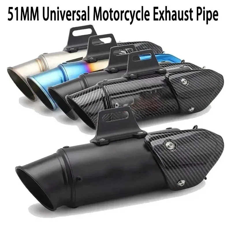 51mm Universal Motorcycle Exhaust System Modify with Cover Project Muffler Tube For Z900 MT09 ZX6R TMAX560 CBR650F ZX25RR
51mm Universal Motorcycle Exhaust System Modify with Cover Project Muffler Tube For Z900 MT09 ZX6R TMAX560 CBR650F ZX25RR