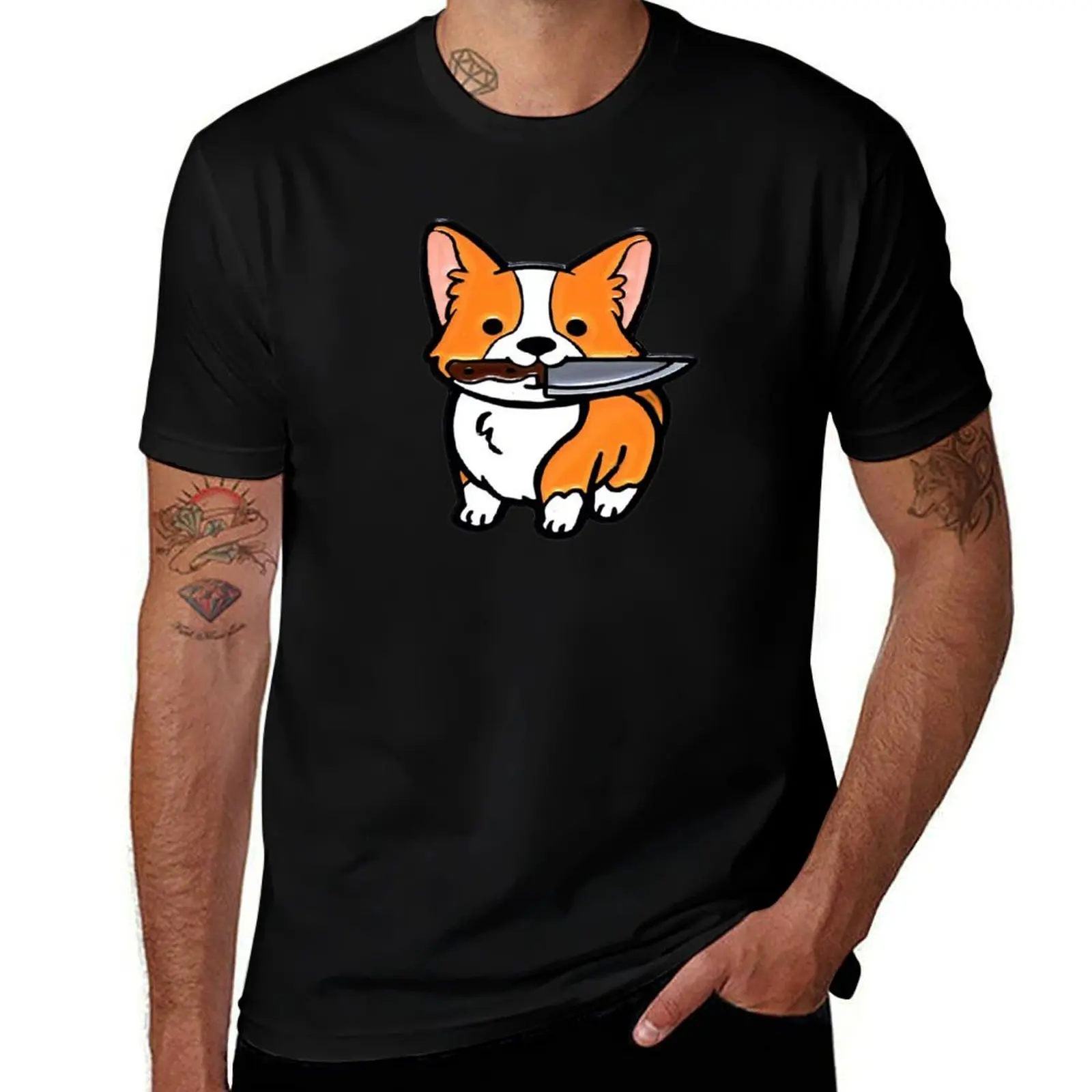 Corgi Knife T-Shirt street wear graphics affliction shirts anime shirt mens white t shirts
Corgi Knife T-Shirt street wear graphics affliction shirts anime shirt mens white t shirts