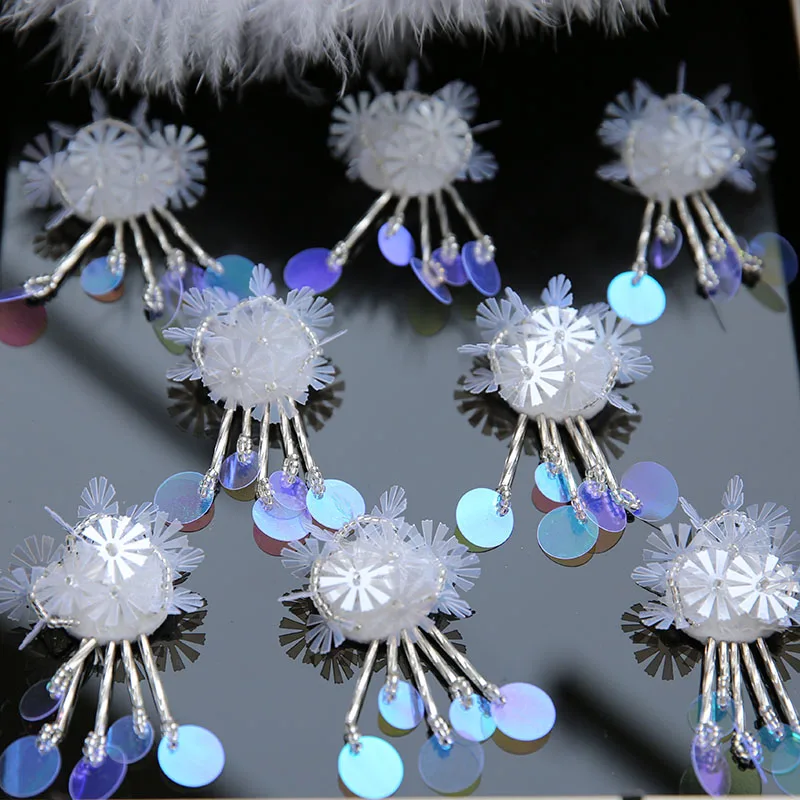10pcs/lot Snowflake Sequins Patch Christmas Dress DIY Decoration Sewing on Beading Snow Flake Applique
10pcs/lot Snowflake Sequins Patch Christmas Dress DIY Decoration Sewing on Beading Snow Flake Applique