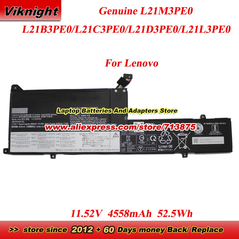 Оригинальный аккумулятор L21M3PE0 L21B3PE0 L21C3PE0 L21D3PE0 L21L3PE0 для Lenovo IdeaPad Flex 5 14ABR8 14ALC7 14IAU7 14IRU8 16ABR8 16IRU8
Оригинальный аккумулятор L21M3PE0 L21B3PE0 L21C3PE0 L21D3PE0 L21L3PE0 для Lenovo IdeaPad Flex 5 14ABR8 14ALC7 14IAU7 14IRU8 16ABR8 16IRU8