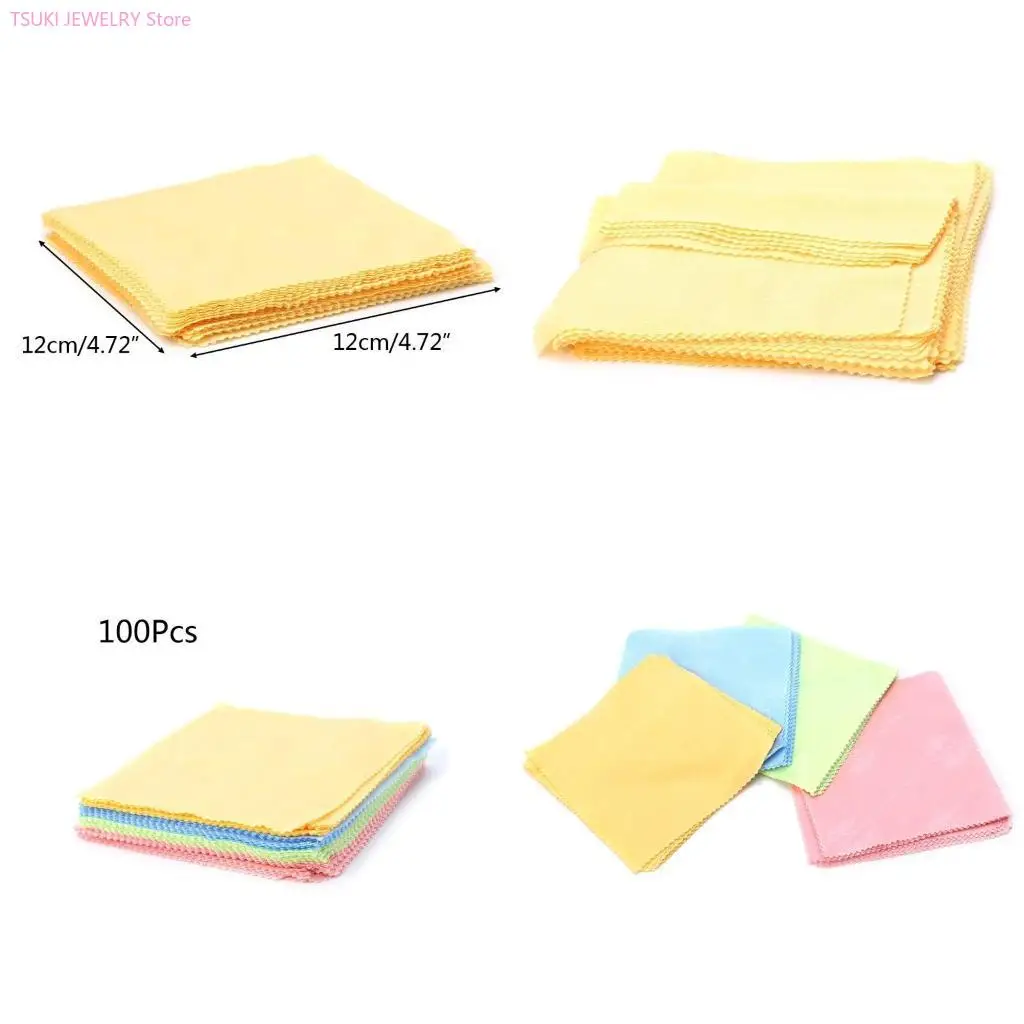 62KE 100Pcs Polishing Cleaning Cloths Effective Jewelry Wipe Cloths for Gold
62KE 100Pcs Polishing Cleaning Cloths Effective Jewelry Wipe Cloths for Gold