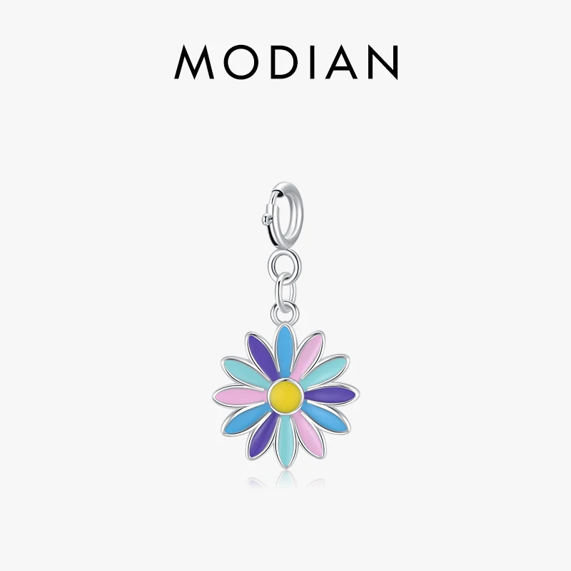 Modian 925 Sterling Silver Rainbow Color Enamel Flower Pendant fit For Women DIY Making Bracelet & Necklace Charms Fine Jewelry
Modian 925 Sterling Silver Rainbow Color Enamel Flower Pendant fit For Women DIY Making Bracelet & Necklace Charms Fine Jewelry