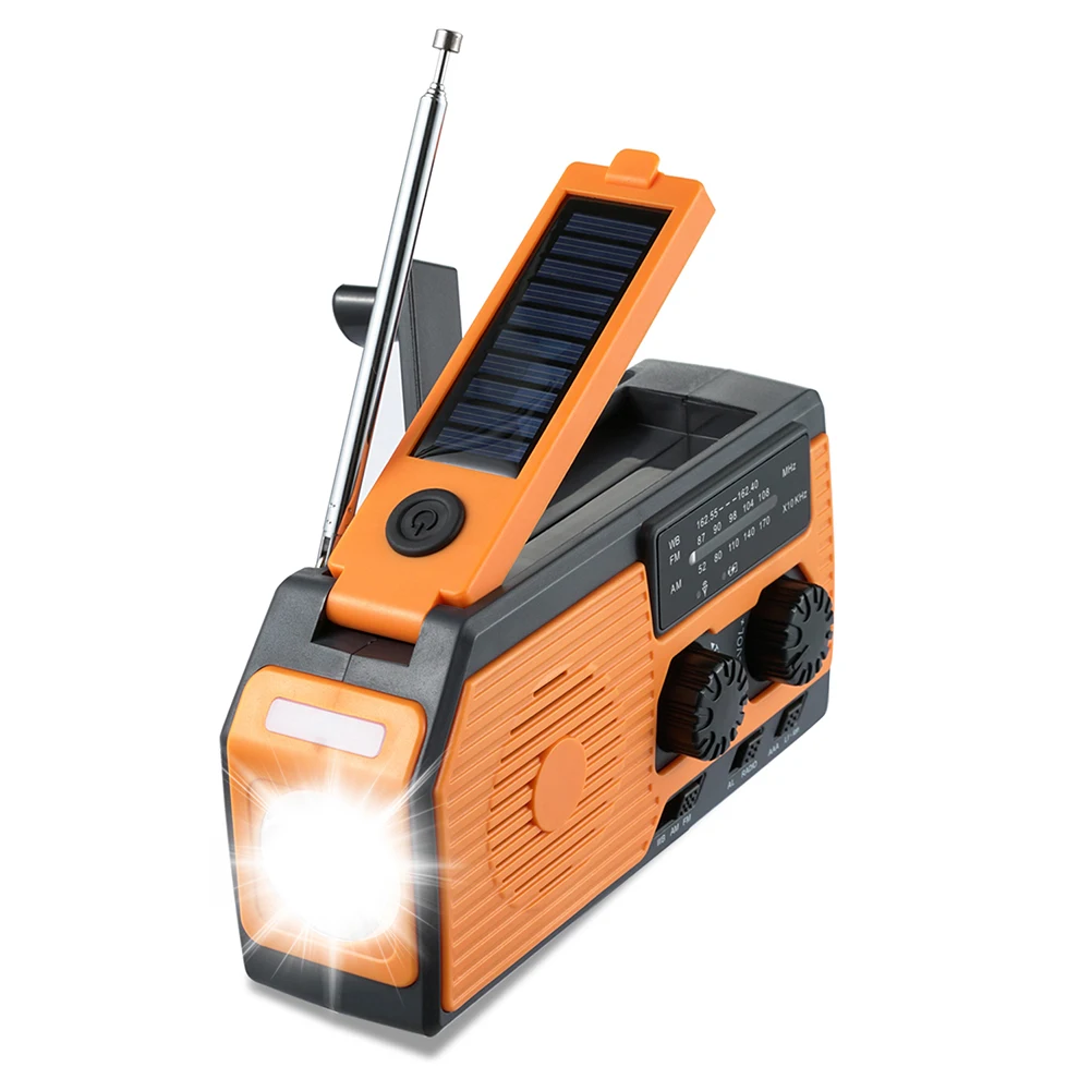 Solar Power Hand Crank Radio AM/FM/WB NOAA Weather LED Flashlight for Outdoor Camping Hiking Portable Multifunctional Radio
Solar Power Hand Crank Radio AM/FM/WB NOAA Weather LED Flashlight for Outdoor Camping Hiking Portable Multifunctional Radio