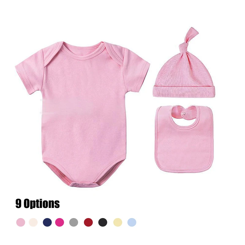 3PCS/Set Baby Jumpsuits Hats Saliva Towel Clothing Suit Newborn Infant Cotton Solid Short Sleeve Rompers Accessories Gift Set
3PCS/Set Baby Jumpsuits Hats Saliva Towel Clothing Suit Newborn Infant Cotton Solid Short Sleeve Rompers Accessories Gift Set