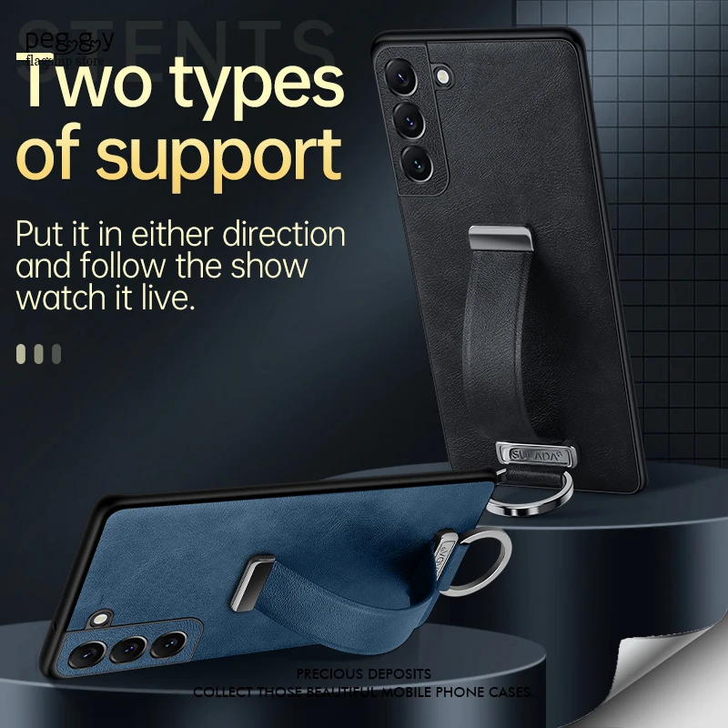 Luxury Leather Wrist Ring Phone Case For Samsung Galaxy S24Ultra S24 Plus Phone Shell For Galaxy S23 S22 Ultra Plus Phone Covers
Luxury Leather Wrist Ring Phone Case For Samsung Galaxy S24Ultra S24 Plus Phone Shell For Galaxy S23 S22 Ultra Plus Phone Covers