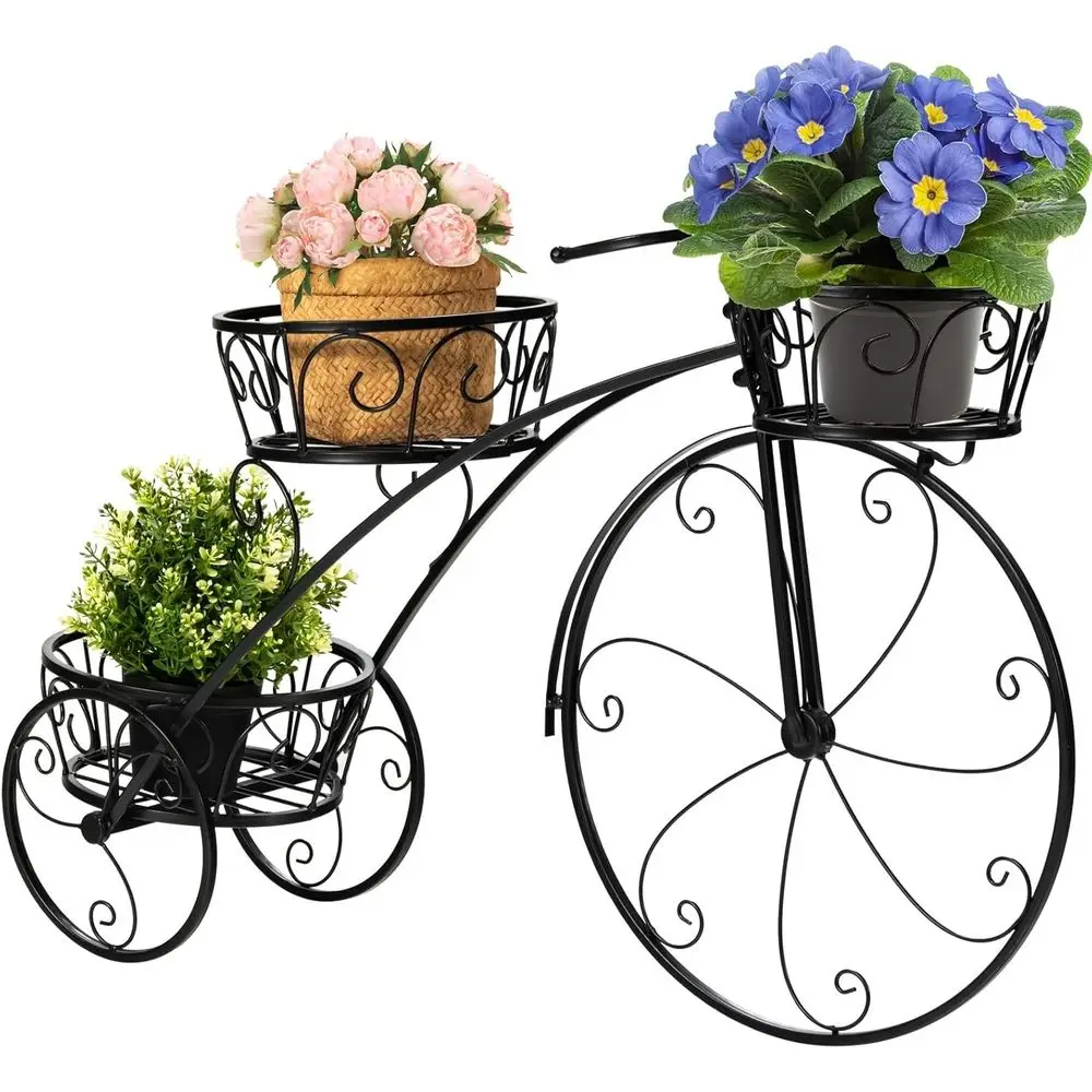 Metal ycle Planter, 3 Tier Tricycle lower Plant Stand w/ 3 Decorative Wheels, Parisian Style lower Display Stand Cart or Home De
Metal ycle Planter, 3 Tier Tricycle lower Plant Stand w/ 3 Decorative Wheels, Parisian Style lower Display Stand Cart or Home De