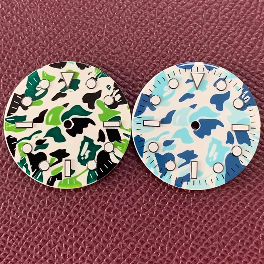 NH35 Dial 29mm Camouflage Watch Dial for NH35 NH36/8215 8200 821A Movement Luminous Dial for Mingzhu 2813 Watch Face No Calendar
NH35 Dial 29mm Camouflage Watch Dial for NH35 NH36/8215 8200 821A Movement Luminous Dial for Mingzhu 2813 Watch Face No Calendar