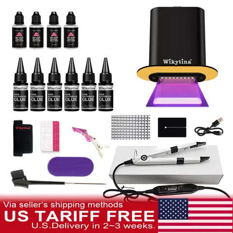 2025 V Light Hair Extension KIT set New UV System with Traceless Tape and Lightweight Tools for Salon Experts fast hair grafting
