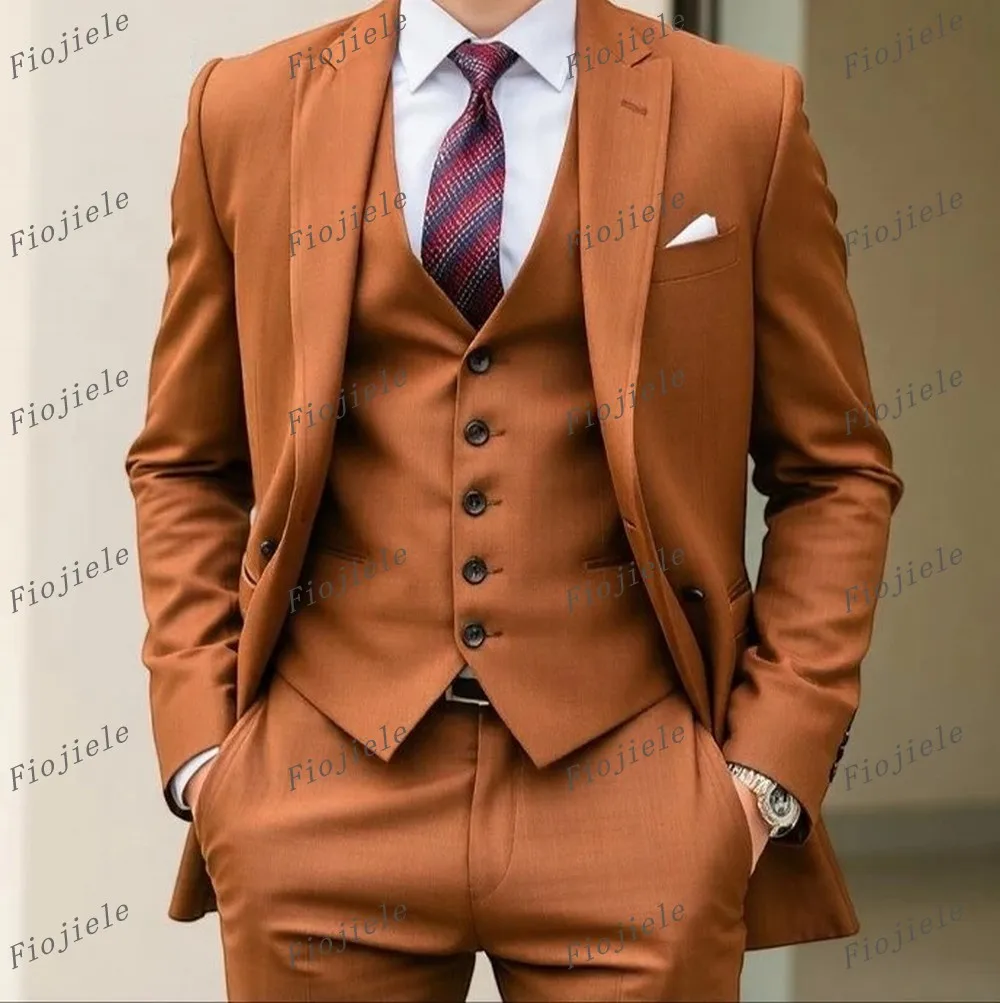 New Orange Men Suit Business Tuxedos Formal Occasion Groom Groomsman Wedding Party Prom Male 3 Piece Set Blazer Vest Pants C01
New Orange Men Suit Business Tuxedos Formal Occasion Groom Groomsman Wedding Party Prom Male 3 Piece Set Blazer Vest Pants C01