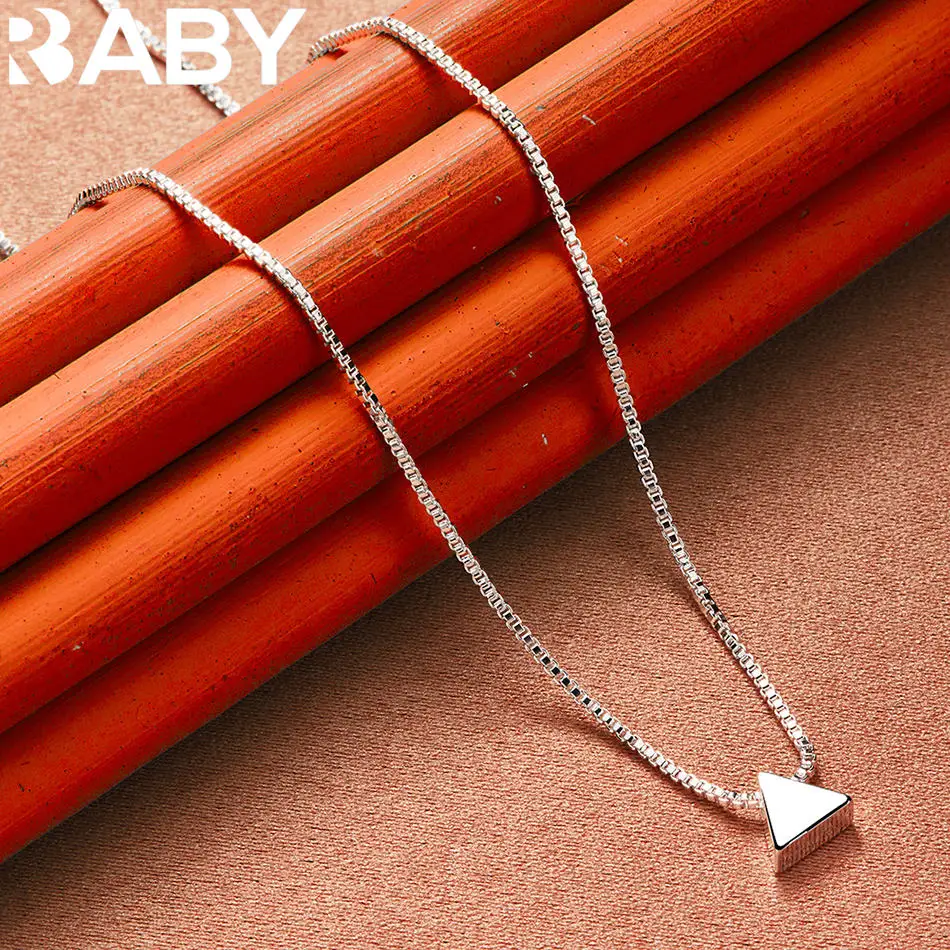 URBABY 925 Sterling Silver Triangle Box Chain Necklace For Men and Women Fashion Jewelry Exquisite Party Engagement Wedding Gift
URBABY 925 Sterling Silver Triangle Box Chain Necklace For Men and Women Fashion Jewelry Exquisite Party Engagement Wedding Gift