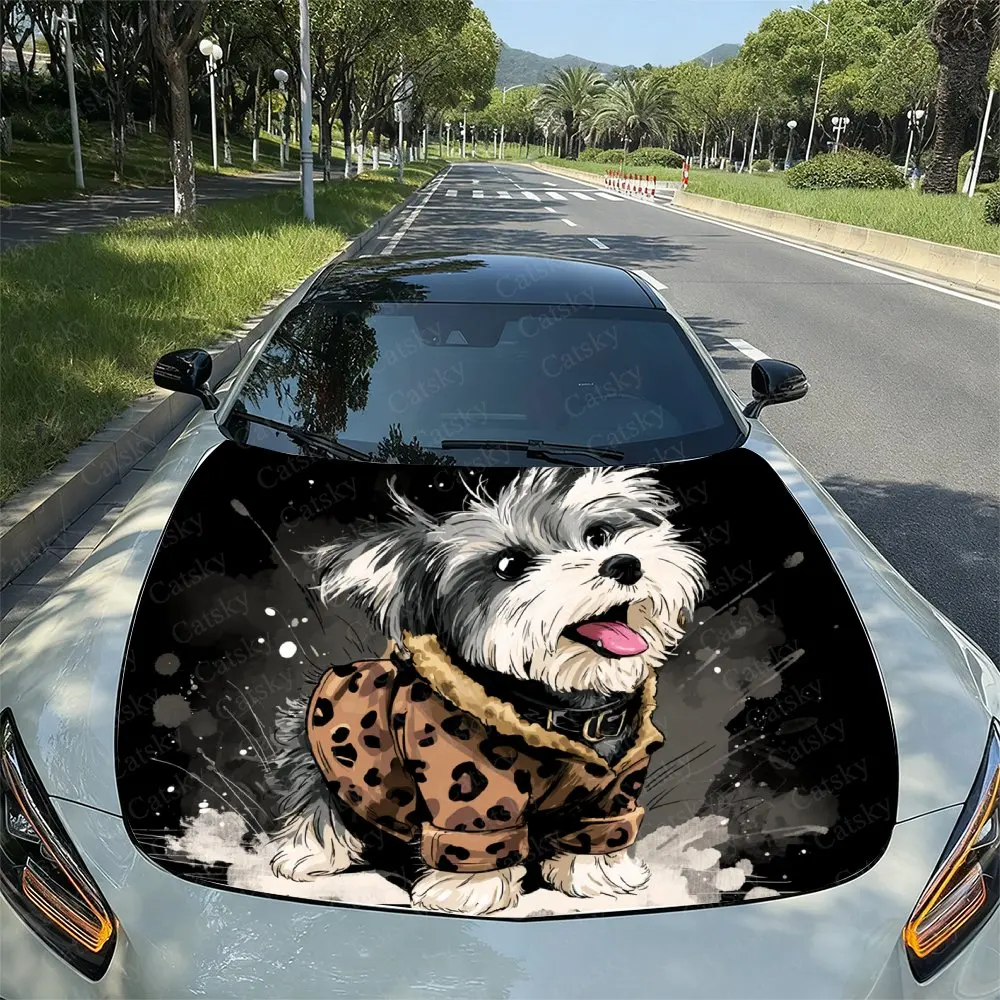 Leopard Print Dog Car Hood, Self-adhesive Wear-resistant Art Pattern Stickers, Suitable For All Car Models, Car Parts Access
Leopard Print Dog Car Hood, Self-adhesive Wear-resistant Art Pattern Stickers, Suitable For All Car Models, Car Parts Access