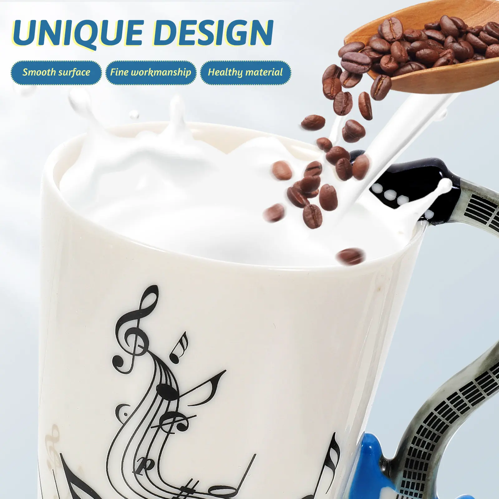 Премиальная керамическая кружка с изысканным музыкальным дизайном, удобной ручкой и высококачественной отделкой, идеально подходит для ежедневного употребления молока и латте.
Премиальная керамическая кружка с изысканным музыкальным дизайном, удобной ручкой и высококачественной отделкой, идеально подходит для ежедневного употребления молока и латте.