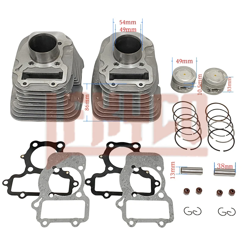 49mm Engine Cylinder Kit Motor for Yamaha Virago XV250 V Star 250 Route 66 Qianjiang QJ250-H QJ250-L Keeway Cruiser 250 2V49FMM
49mm Engine Cylinder Kit Motor for Yamaha Virago XV250 V Star 250 Route 66 Qianjiang QJ250-H QJ250-L Keeway Cruiser 250 2V49FMM