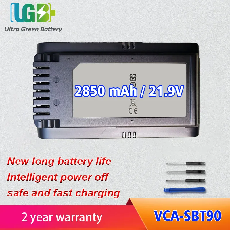 UGB New VCA-SBT90 Battery For Samsung VS9000 JET70 JET75 JET90 VCA-SBT90 VCA-SST90H batteries 2850mAh 21.9V 62.42Wh
UGB New VCA-SBT90 Battery For Samsung VS9000 JET70 JET75 JET90 VCA-SBT90 VCA-SST90H batteries 2850mAh 21.9V 62.42Wh