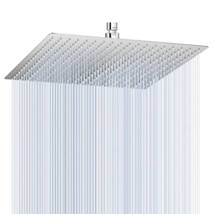 Large Rain Shower Head Ceiling Mounted - All Metal 304 Stainless Steel, Full Body Rafall Shower with 324 Silicone Nozzles - Wat
Large Rain Shower Head Ceiling Mounted - All Metal 304 Stainless Steel, Full Body Rafall Shower with 324 Silicone Nozzles - Wat