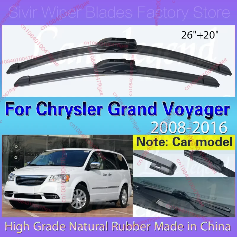 Car Wiper Blade Front Window Windscreen Windshield Rain Brush For Chrysler Grand Voyager 2008-2016 26"+20" Car Accessories 2015
Car Wiper Blade Front Window Windscreen Windshield Rain Brush For Chrysler Grand Voyager 2008-2016 26"+20" Car Accessories 2015