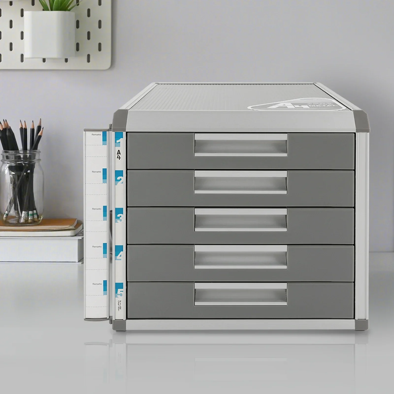 5-Tier Desktop File Organizer with Lock, Aluminum Alloy Document Storage Box, Multi-Layer Drawer Organizer for Office/Home Use
5-Tier Desktop File Organizer with Lock, Aluminum Alloy Document Storage Box, Multi-Layer Drawer Organizer for Office/Home Use