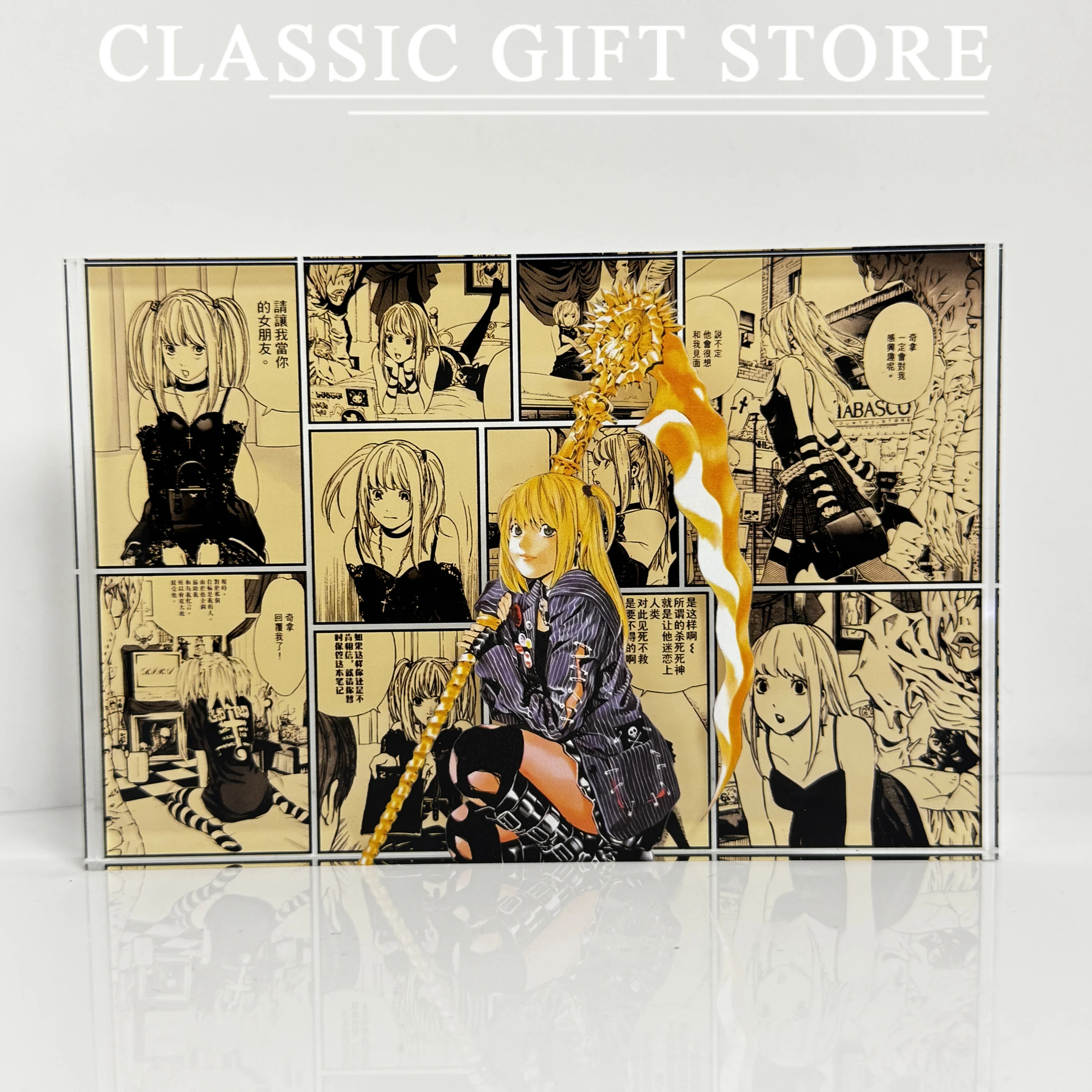 DEATH NOTE Anime Figures MisaMisa Comic Acrylic Brick Birthday Decor Model Toys Artistic Painting Desktop Ornament Fans Gift
DEATH NOTE Anime Figures MisaMisa Comic Acrylic Brick Birthday Decor Model Toys Artistic Painting Desktop Ornament Fans Gift