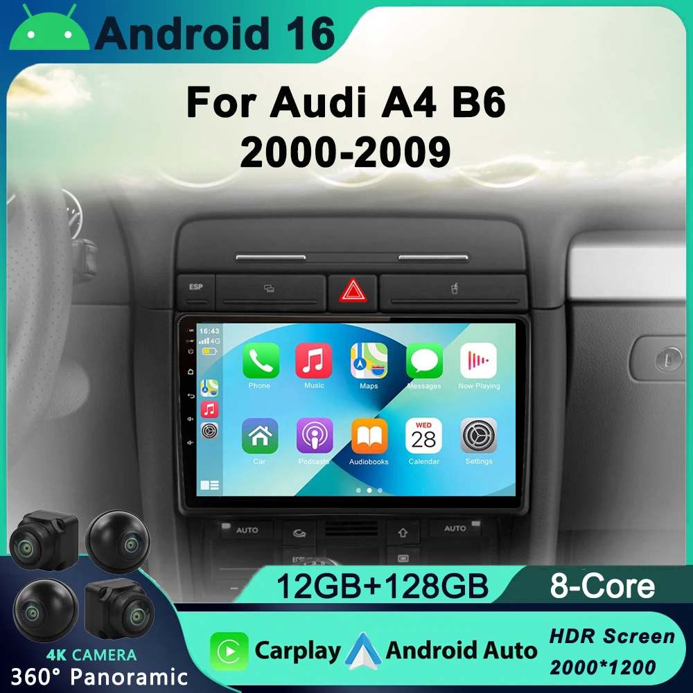 For Audi A4 B6 B7 S4 B7 B6 RS4 SEAT Exeo 2008-2012 Car Radio Multimedia Video Player Navigation GPS Android No 2din 2 din no dvd
For Audi A4 B6 B7 S4 B7 B6 RS4 SEAT Exeo 2008-2012 Car Radio Multimedia Video Player Navigation GPS Android No 2din 2 din no dvd