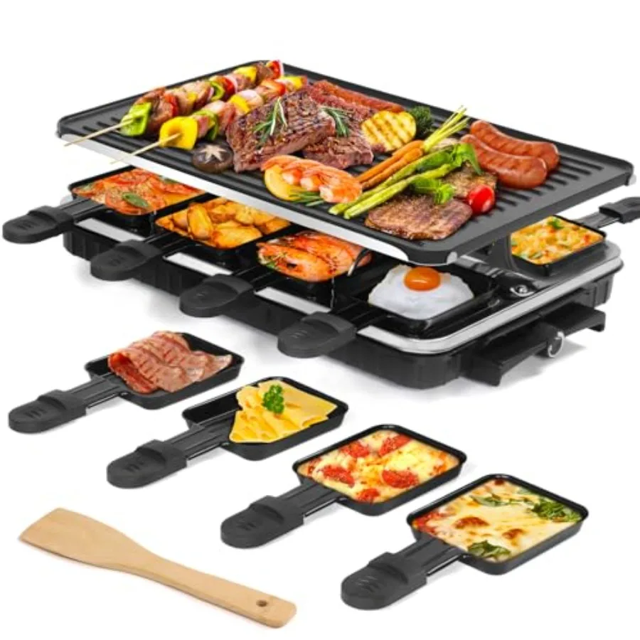 Raclette Table Grill, Indoor Grill Korean BBQ Grill Electric Griddle, 2 in 1 Electric Griddle Nonstick with 8 Raclette Cheese P
Raclette Table Grill, Indoor Grill Korean BBQ Grill Electric Griddle, 2 in 1 Electric Griddle Nonstick with 8 Raclette Cheese P