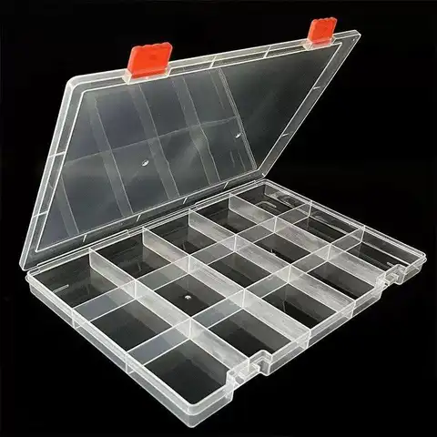 กล่องเก็บของพลาสติกแบบ 48 ช่อง กล่องใส่เครื่องประดับ ต่างหู ลูกปัด สกรู กล่องใส โปร่งใส สำหรับจัดเก็บและโชว์