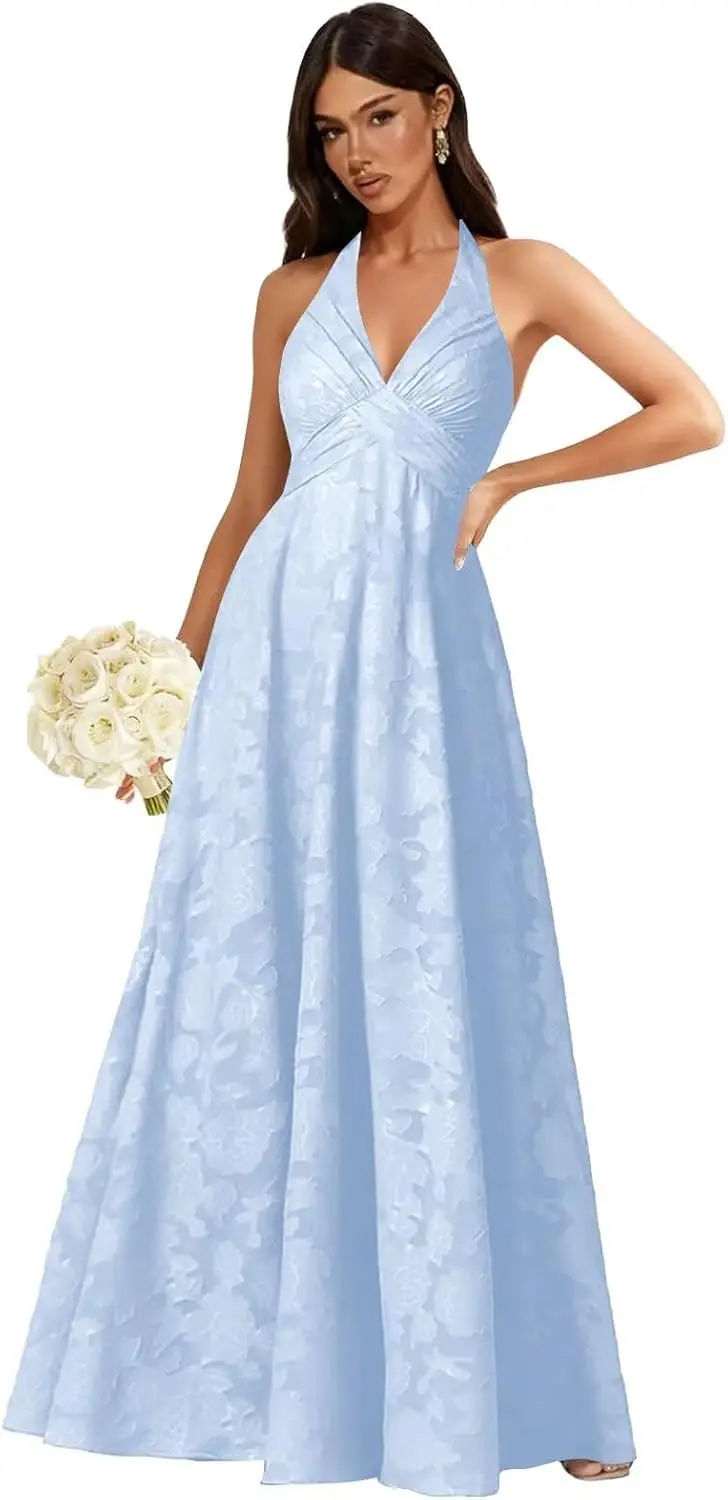 Halter Floral Lace Bridesmaid Dresses for Women Long V Neck A-Line Open Back Halter Formal Evening Gown Party Dresses Ball Gown
Halter Floral Lace Bridesmaid Dresses for Women Long V Neck A-Line Open Back Halter Formal Evening Gown Party Dresses Ball Gown